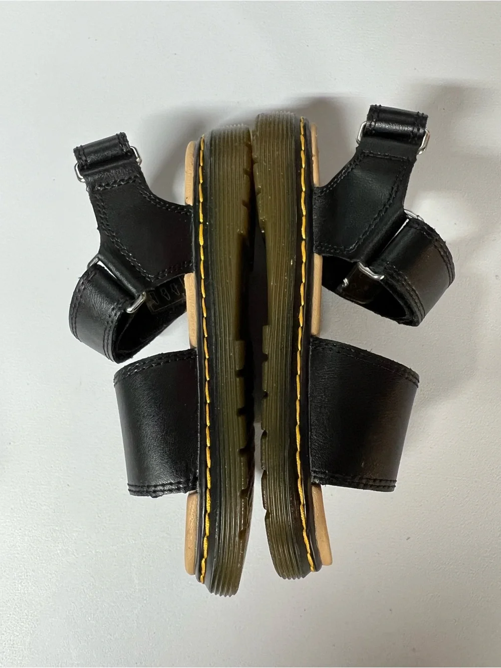 Dr. Martens Youth Romi Sandals Size 1 Black Velcro